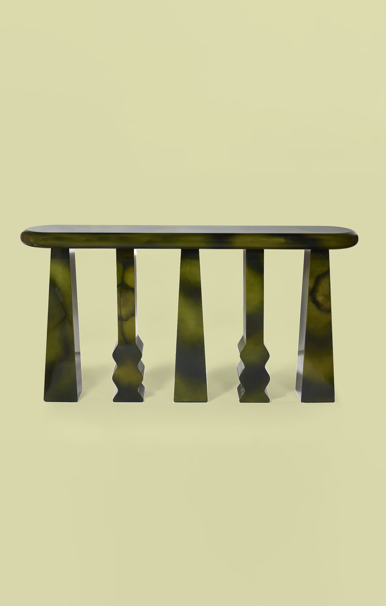 Marshmallow console table green