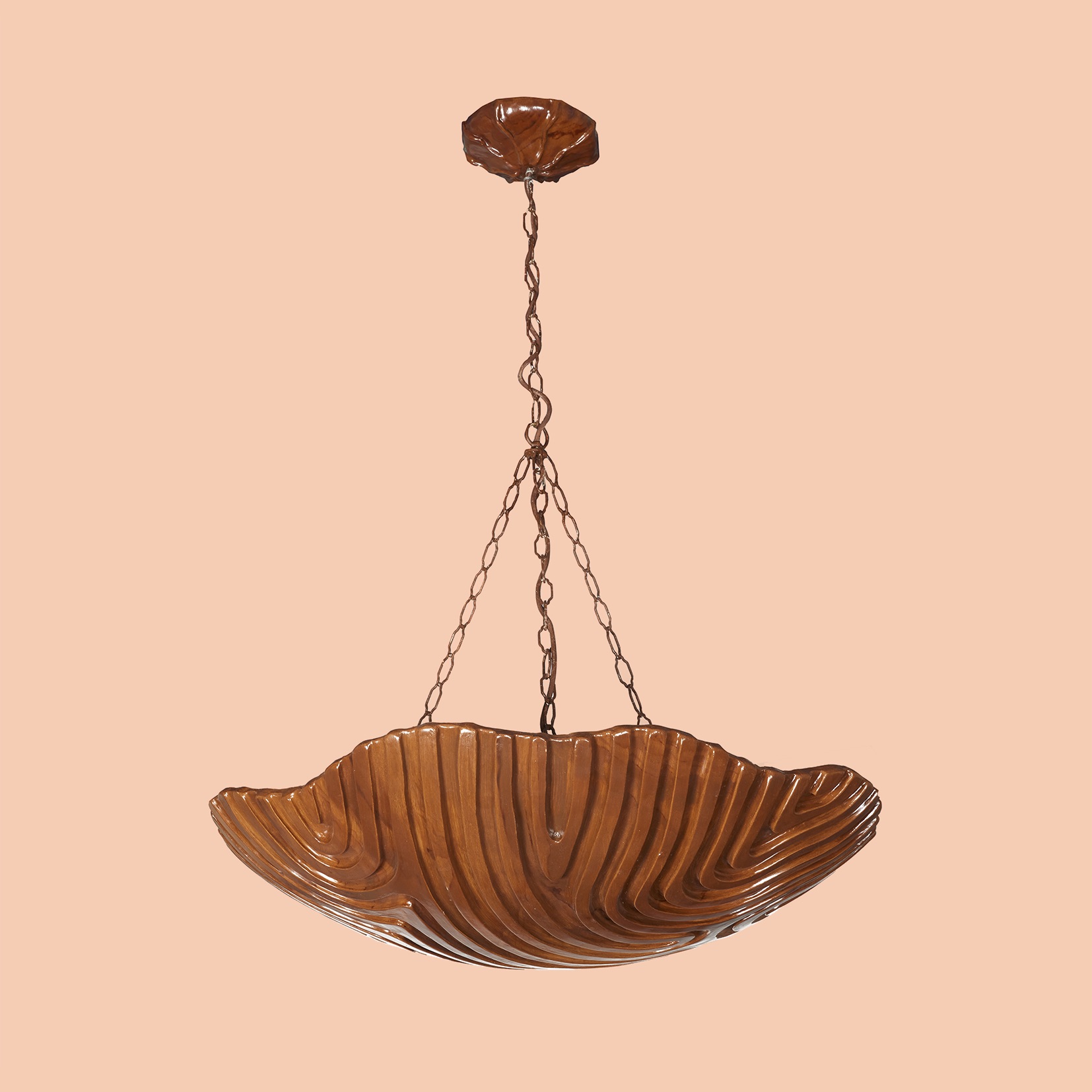 Seashell chandelier marron
